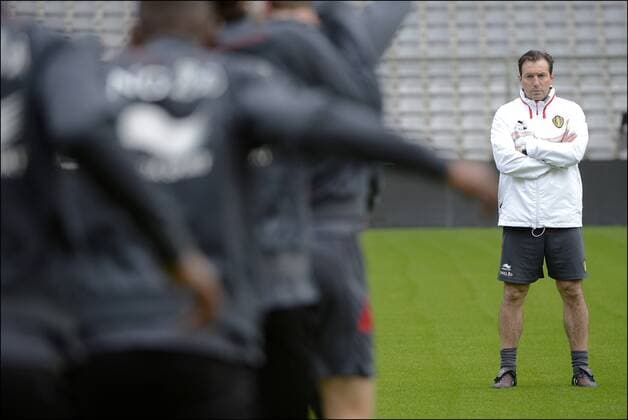 Marc Wilmots (Trainer) FUSSBALL - Training der belgischen Nationalmannschaft in Brüssel - 15 10 2012 Photonews Panoramic 