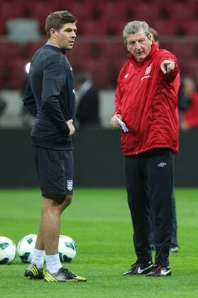 15.10.2012, WARSZAWA, PILKA NOZNA, FOOTBALL, WORLD CUP 2014 QUALIFYING, ENGLAND NATIONAL TEAM TRAINING, ROY HODGSON, STEVEN GERARD (ENG),  15102012toja162