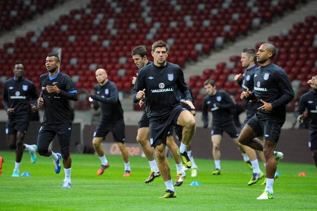 15.10.2012, WARSZAWA, PILKA NOZNA, FOOTBALL, WORLD CUP 2014 QUALIFYING, ENGLAND NATIONAL TEAM TRAINING, STEVEN GERRARD  20121015PF_RO014