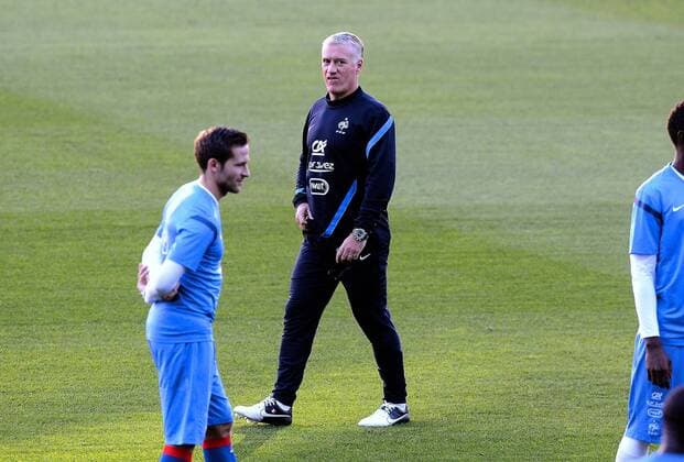 Didier DESCHAMPS - Yohan CABAYE - Stade Vicente CALDERON FUSSBALL - Training französische Nationalmannschaft - 15 10 2012 AnthonyBIBARDFEP 
