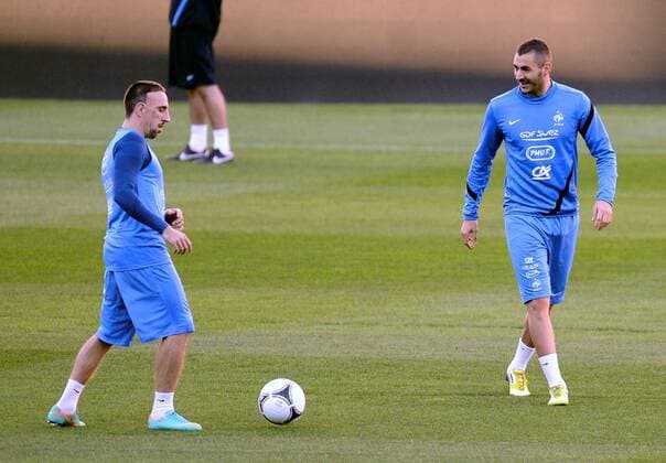 Franck RIBERY - Karim BENZEMA - Stade Vicente CALDERON FUSSBALL - Training französische Nationalmannschaft - 15 10 2012 AnthonyBIBARDFEP 