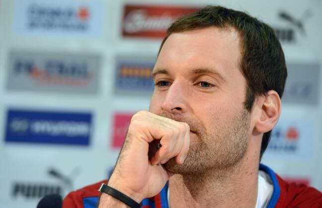 Petr Cech, captain of Czech Republic national soccer team speaks during press conference in Prague, Czech Republic on October 15, 2012 ahead of the World Cup Group B qualifying soccer match Czech Republic vs Bulgaria. (CTKxPhoto KaterinaxSulova) CTKPhotoP201210150720001  SUK6