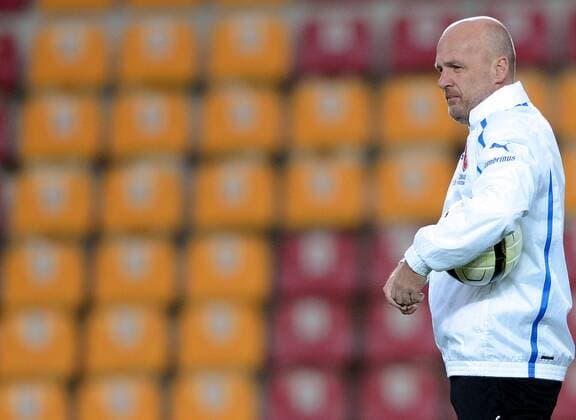 Michal Bilek, coach of Czech Republic national soccer team pictured during training in Prague, Czech Republic on October 15, 2012 ahead of the World Cup Group B qualifying soccer match Czech Republic vs Bulgaria. (CTKxPhoto KaterinaxSulova) CTKPhotoP201210150785301  SUK7