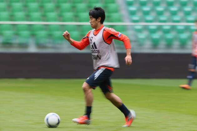 Shinji Kagawa (JPN), OCTOBER 15, 2012 - Football Soccer : Japan national team training at Stadion Wroclaw, Wroclaw, Poland.  ( 20145690)