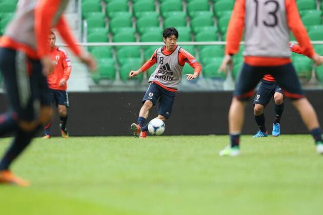 Shinji Kagawa (JPN), OCTOBER 15, 2012 - Football Soccer : Japan national team training at Stadion Wroclaw, Wroclaw, Poland.  ( 20145691)
