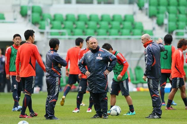 Alberto Zaccheroni (JPN), OCTOBER 15, 2012 - Football Soccer : Japan national team training at Stadion Wroclaw, Wroclaw, Poland.  ( 20145692)