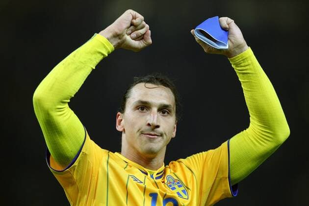 Zlatan Ibrahimovic Freude Emotion jubelnd Jubel nach Spielende Fußball Fussball WM Qualifikation Olympiastadion Berlin Saison 2012 13 16.10.2012 DFB Nationalmannschaft GER BR Deutschland vs. Schweden