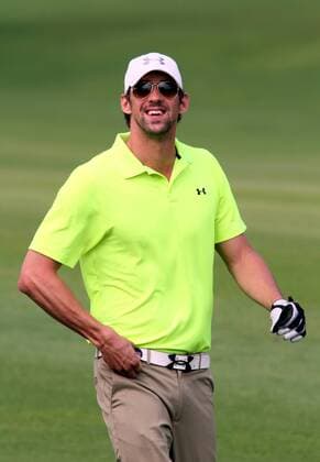 Oct. 19, 2012 - Oct 19, 2012; Haikou, CHINA; Michael Phelps attends the 2012 Mission Hills World Celebrity Pro-Am golf tournament at the Mission Hills Golf Club. Sports News - Oct. 19, 2012  - ZUMAs11