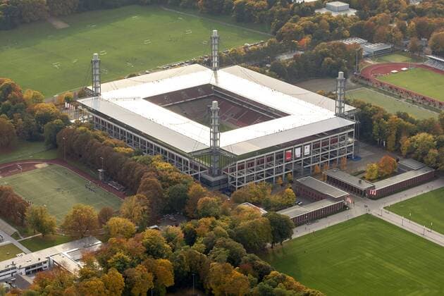Luftbild, RheinEnergieStadion, 1.FC Köln, RheinEnergie-Stadion, 2.Bundesliga, Köln, Rheinland, Nordrhein-Westfalen, Deutschland, Europa !ACHTUNGxMINDESTHONORARx60xEURO!