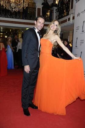 Sven Hannawald mit Freundin Alena Gerber 6. Audi Generation Award 2012 Preis, Verleihung, Ehrung, Auszeichnung Hotel Bayerischer Hof München 2012 20. Oktober 2012