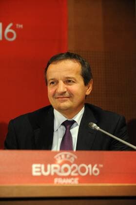 Maurice Vincent ( President de Saint Etienne Metropole ) FOOTBALL : Comite de pilotage UEFA EURO 2016 - Paris - 23 10 2012 N.LeGouic FEP Panoramic 