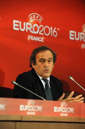 Michel Platini ( President UEFA ) FOOTBALL : Comite de pilotage UEFA EURO 2016 - Paris - 23 10 2012 N.LeGouic FEP Panoramic 