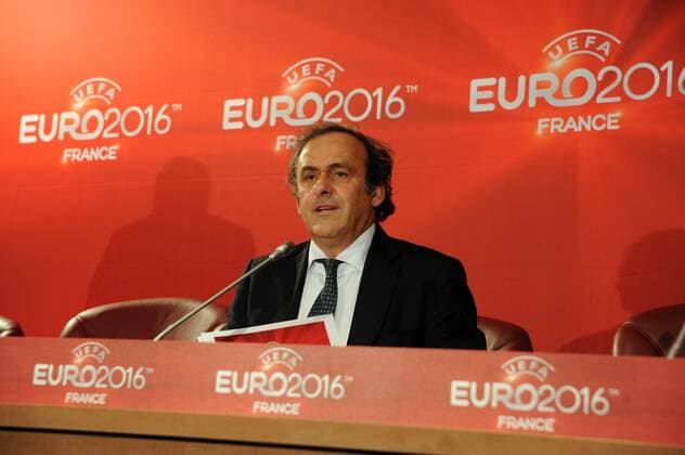 Michel Platini ( President UEFA ) FOOTBALL : Comite de pilotage UEFA EURO 2016 - Paris - 23 10 2012 N.LeGouic FEP Panoramic 