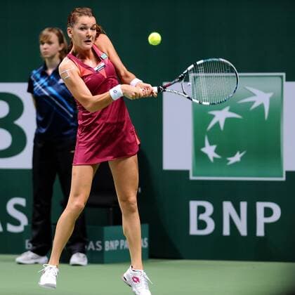 TEB BNP Paribas WTA Tennis Damen Championships Day 1 match - Agnieszka Radwanska of Poland at Sinan Erdem Dome Istanbul - 23.10.2012 