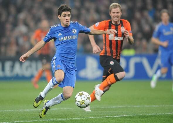 Oscar Football - 2012 2013 Champions League - Group E: Shakhtar Donetsk vs. Chelsea FC London at Donbass Arena, Donetsk, Ukraine. 