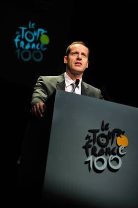 RADSPORT - Tour de France 2013, Vorschau, Strecken-Praesentation PARIS,FRANKREICH,24.OKT.12 - DIVERS, RADSPORT - Tour de France 2013, Vorberichte, Streckenpräsentation im Palais de Congres. Bild zeigt Direktor Christian Prudhomme (Tour de France). 
