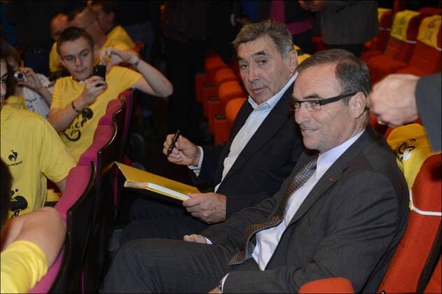 Eddy Merckx - Bernard Hinault Präsentation der 100. Tour de France 2013 - Paris - 24 10 2012 xPhotonewsxPanoramicx 