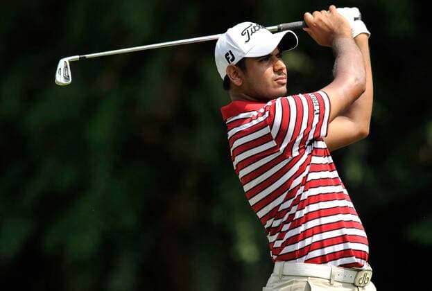 Oct. 25, 2012 - Kuala Lumpur, Malaysia - GAGANJEET BHULLAR of India tees off on the first hole during the first round of the CIMB Classic golf tournament at the Mines Resort and Golf Club in Kuala Lumpur. Golf 2012 - CIMB Classic PGA Golf Herren Malaysia - First Round - ZUMAz93