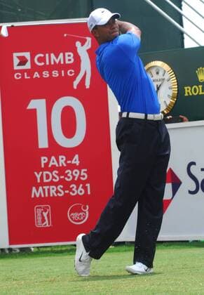 Malaysia PGA Golf Herren tour golf 25 octobre 2012 Tiger Woods USA during round one of CIMB classic.Halim Berbar