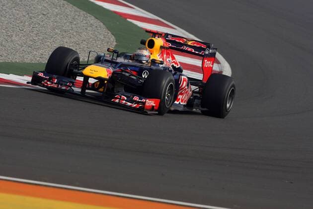 26.10.2012- Free Practice 1, Sebastian Vettel (GER) Red Bull Racing RB8 Indian Grand Prix, Noida - October 2012 