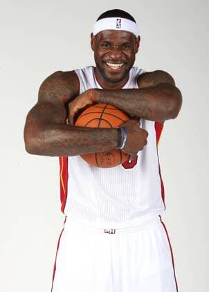 Sept. 28, 2012 - Miami, FL, USA - LeBron James of the Miami Heat poses during the team s media day on September 28, 2012. MIAMI HEAT MEDIA DAY - ZUMAm67