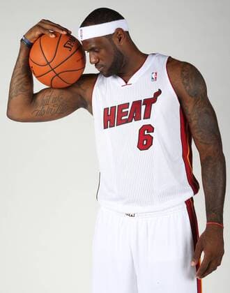 Sept. 28, 2012 - Miami, FL, USA - LeBron James of the Miami Heat poses during the team s media day on September 28, 2012. MIAMI HEAT MEDIA DAY - ZUMAm67