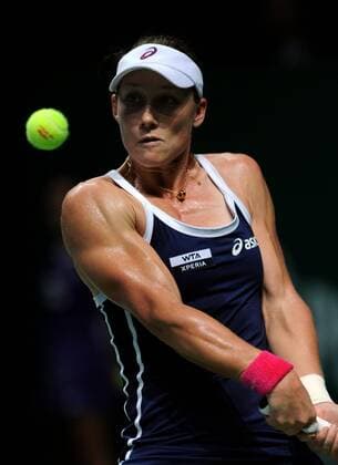 Samantha Stosur of Australia on the fourth day of the singles of WTA Tennis Damen Championships 2012 in Istanbul of Turkey on Oct. 26, 2012. TURKEY-ISTANBUL-WTA CHAMPIONSHIPS 