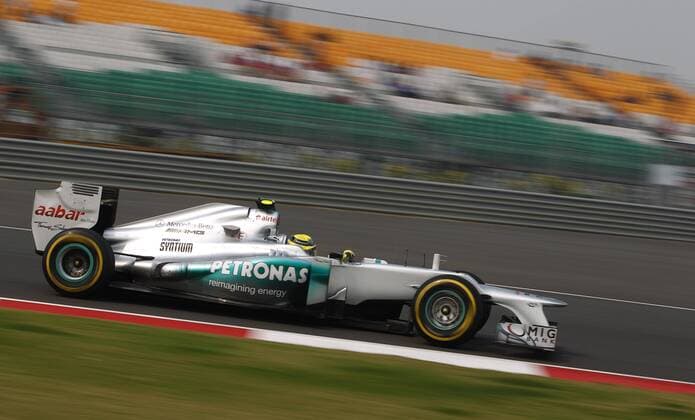 Motorsports: FIA Formula One World Championship 2012, Grand Prix of India, 8 Nico Rosberg (GER, Mercedes AMG Petronas F1 Team), xHOCHxZWEIx