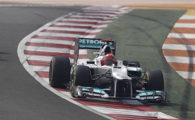 Motorsports: FIA Formula One World Championship 2012, Grand Prix of India, 7 Michael Schumacher (GER, Mercedes AMG Petronas F1 Team), xHOCHxZWEIx