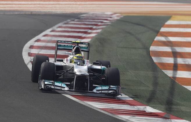Motorsports: FIA Formula One World Championship 2012, Grand Prix of India, 8 Nico Rosberg (GER, Mercedes AMG Petronas F1 Team), xHOCHxZWEIx