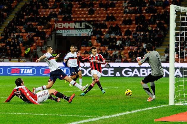 27.10.2012, Mailand - Serie A 2012 2013 - AC Mailand vs FC Genua CFC 1893 - Tor von Stephan El Shaarawy 