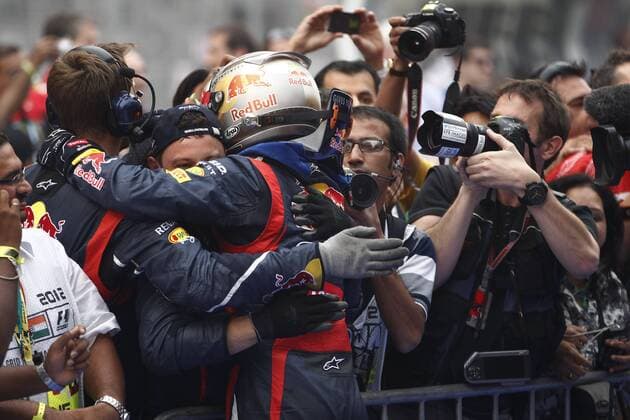Motorsports: FIA Formula One World Championship 2012, Grand Prix of India, 1 Sebastian Vettel (GER, Red Bull Racing), xHOCHxZWEIx