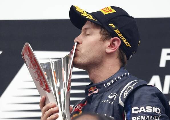 Motorsports: FIA Formula One World Championship 2012, Grand Prix of India, 1 Sebastian Vettel (GER, Red Bull Racing), xHOCHxZWEIx