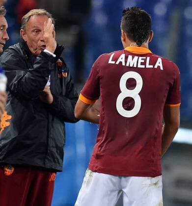 Zdenek Zeman Roma, Erik Lamela - Rom 4 11 2012 Stadio Olimpico, Football Calcio 2012 2013 Serie A, AS Rom Vs US Palermo andreaxstaccioli