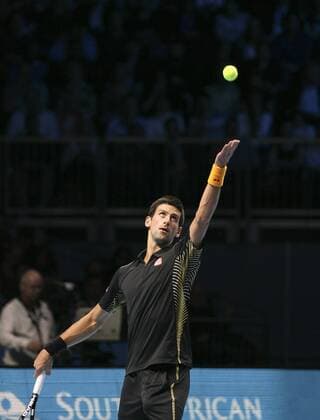 05.11.2012 London, England. Novak Djokovic (SRB) in action during the Barclays ATP Tennis Herren World Tour Finals from the 02 Arena. xHongboxChenx  ActionPlus11344575