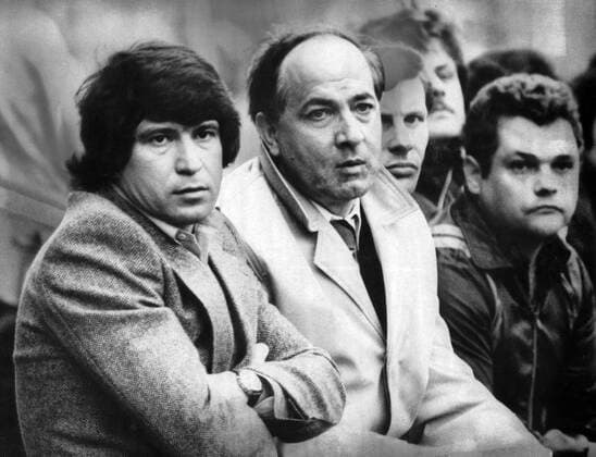 Trainer Werner Biskup (li.) und Präsident Günther Wellerdiek (beide SC Preußen Münster)