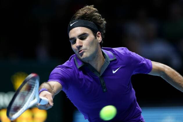 Tennis - ATP Tennis Herren World Tour finals 2012 - Roger Federer (SUI) at the O2 Arena, London 