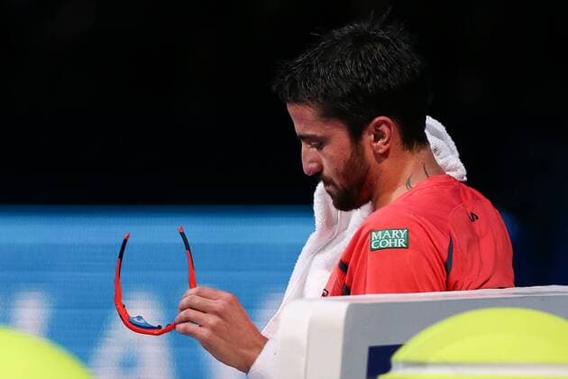 Tennis - ATP Tennis Herren World Tour finals 2012 - Janko Tipsarevic (SRB) Janko Tipsarevic (SRB) at the O2 Arena, London 