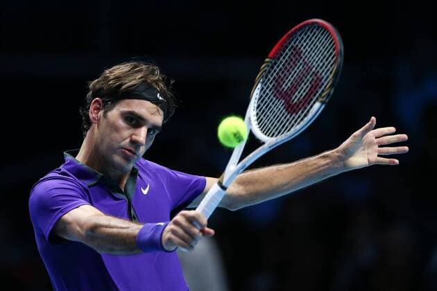 Tennis - ATP Tennis Herren World Tour finals 2012 - The O2 Arena - Roger Federer (SUI) in action at the O2 Arena, London 
