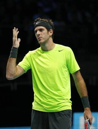 08.11.2012 London, England. Juan Martin Del Potro (ARG) in action during the Barclays ATP Tennis Herren World Tour Finals from the 02 Arena. xHongboxChenx  ActionPlus131671