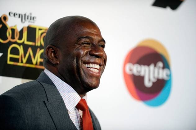 Former NBA Basketball Herren USA player Earvin Magic Johnson arrives the Soul Train Awards 2012 at PH Live at Planet Hollywood Resort & Casino in Las Vegas, Nevada on Nov. 08, 2012.  LAV20121108845