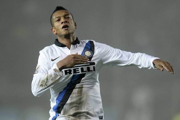 11 11 2012 : Atalanta Bergamo vs Inter Mailand: esultanza gol Fredy Guarin 