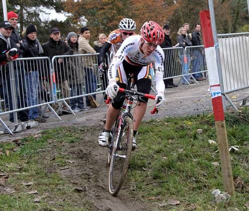 Radsport - 7. ENTEGA City Cross Cup Lorsch - 11.11.2012 - Lorsch v. l. Hanka Kupfernagel gewann das Rennen der Elite Damen Aktion, Einzelbild -