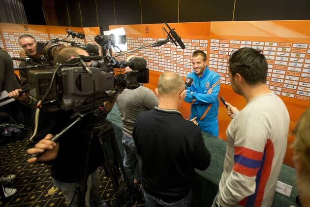 Rafael van der Vaart of Holland during the Training Session of the Dutch Team at Sportpark Nieuw Zuid on November 12, 2012 in Katwijk, The Netherlands. Training session Dutch team Training 2012 2013 xVIxxIVx 1244159