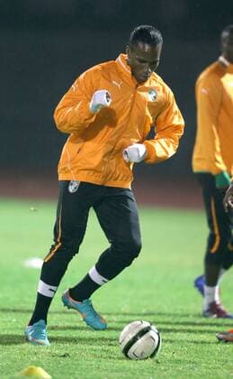 FUSSBALL - AUT vs CIV, Testspiel, Vorberichte, Training TRAUN,AUSTRIA,12.NOV.12 - FUSSBALL - ÖFB Länderspiel, Österreich vs Elfenbeinküste, Freundschaftsspiel, Vorberichte, Training Nationalteam CIV. Bild zeigt Didier Drogba (CIV). 