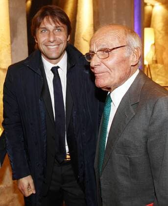 Antonio Conte (Juventus Turin) und Tito Stagno - Montecatini Terme 12 11 2012 Football Calcio Serie A 2012 13 Premiere des Film über Tommaso Maestrelli PaoloxNucci
