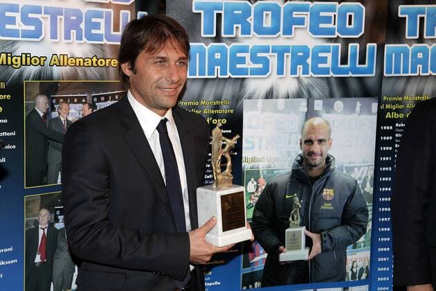 Antonio Conte (Juventus Turin) bekommt eine Auszeichnung - Montecatini Terme 12 11 2012 Football Calcio Serie A 2012 13 Premiere des Film über Tommaso Maestrelli PaoloxNucci
