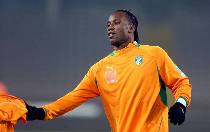 FUSSBALL, Testspiel, Vorberichte, Training LINZ,,13.NOV.12 - FUSSBALL Länderspiel, Elfenbeinküste, Freundschaftsspiel, Vorberichte, Abschlusstraining Nationalteam CIV. Bild zeigt Didier Drogba (CIV). 