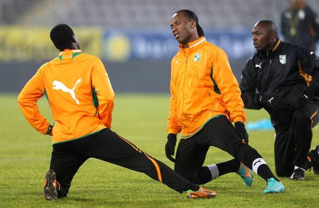 FUSSBALL, Testspiel, Vorberichte, Training LINZ,,13.NOV.12 - FUSSBALL Länderspiel, Elfenbeinküste, Freundschaftsspiel, Vorberichte, Abschlusstraining Nationalteam CIV. Bild zeigt Didier Drogba (CIV). 