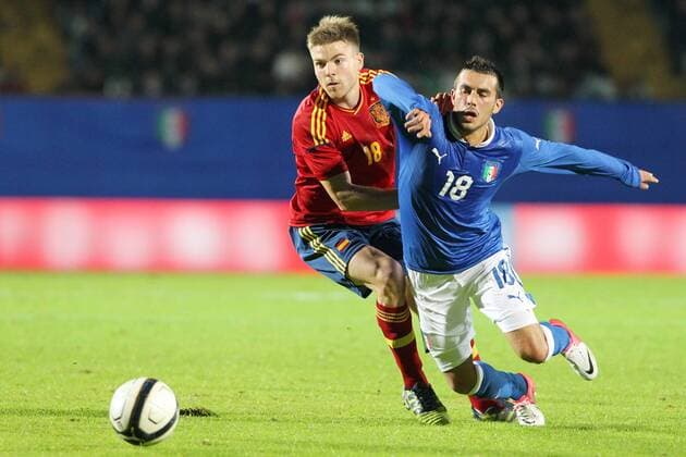 Nicola Sansone (ITA) Asier Illarramendi (ESP) U21 ITA - ESP - lucaxpagliaricci